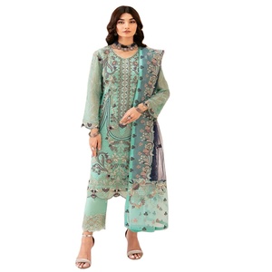 Colección de gasa de lujo, vestido de novia paquistaní, Lehnga Choli, bordado pesado, Ramsha Vol, venta completa de trajes indios paquistaníes, 2017 - Product Image 1