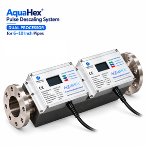 Sistema Descalcificador AquaHex Pulse – Procesador Dual para Tuberías de 6 a 10 Pulgadas, Sistema de Control de Incrustaciones sin Químicos - Product Image 1