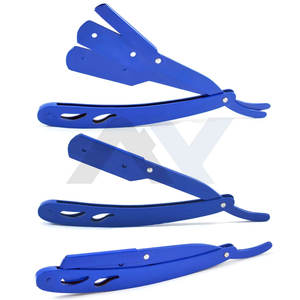 Rasoir droit de qualité supérieure, shavette pour barbier, outil de rasage à lame fixe, manche personnalisé avec logo, qualité professionnelle pour salon de coiffure - Product Image 2