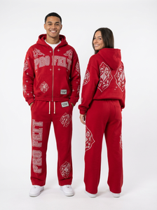 Ensemble de survêtement 2 pièces Pro Felt personnalisé pour homme, en molleton 100 % coton, imprimé Tigre Étoile, style décontracté streetwear - Product Image 3