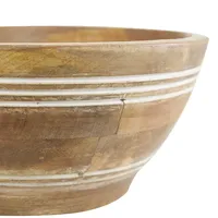 Ensemble de bols de service modernes en bois d'acacia faits à la main 8" 10" 12" pour les fêtes et la maison