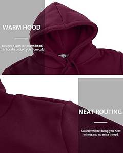 WenVen Sudadera larga con capucha para mujer, forro polar grueso, estilo jersey - Product Image 5