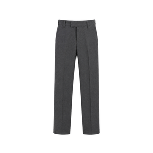 Pantalon d'uniforme scolaire pour garçons, prix d'usine, gris anthracite, fin, ample, en coton doux et respirant - Product Image 1
