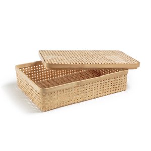 Boîtes à bento en bambou tressé de qualité supérieure, fabricant de paniers à couvercles, fournisseur de boîtes de rangement pour gâteaux et fruits - Product Image 2