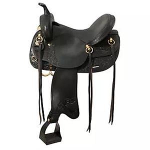 Horse Riding English Saddle with <b>Leather</b> and Plastic Tree Customized Made in India - Product Image 2