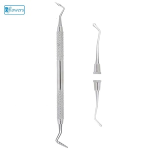 Instrument de remplissage dentaire Sixflowers, manuel, classe I, en acier inoxydable, outil à double extrémité pour le nettoyage et le remplissage des dents - Product Image 1