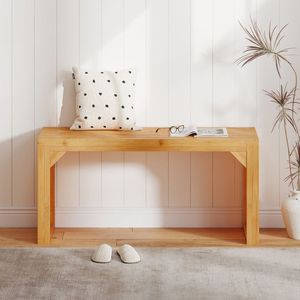 Solid Bamboo Dining and Entryway <b>Bench</b> <b>Indoor</b> and Outdoor Patio <b>Bench</b> - Product Image 3