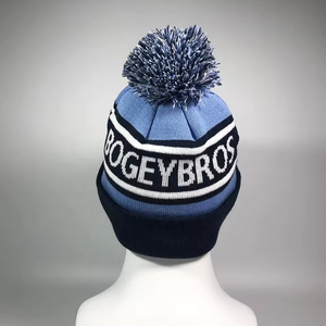Gorros Personalizados al por Mayor, 100% Acrílicos, con su Propio Logotipo Bordado, Gorro de Punto de Moda, Gorro de Invierno Personalizado con Pompón - Product Image 5