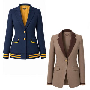 Custom Mens & <b>Womens</b> Business Blazer <b>Jacket</b> Formal Office Suit Coat <b>Smart</b> Casual Uniform Tailored Workwear OEM ODM - Product Image 1