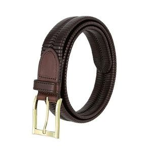 <b>Top</b> Quality Leather Braided Belt Men Smooth Custom Smooth Pin Buckle Belt Business Trending New Fashion Wear Belts - Product Image 2