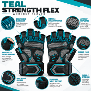 Gants de fitness d'extérieur coupe-vent personnalisés, respirants, demi-doigts, pour musculation, antidérapants, OEM - Product Image 4