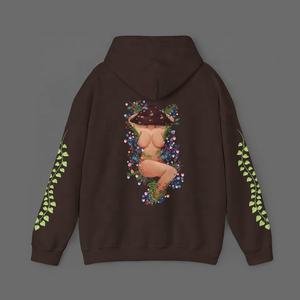 Sweat à capuche zippé surdimensionné personnalisé, style streetwear, délavé, avec motifs graphiques et strass, effet délavé à l'acide - Product Image 2