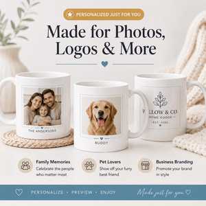 Taza de Cerámica Personalizada a Todo Color de Khadim Handicrafts, Taza de Café con Impresión por Sublimación, Foto, Gráfico, Texto, Logotipo Personalizado - Product Image 5