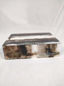 Cajas de regalo de resina adornadas, cajas de recuerdo decorativas hechas a mano para decoración del hogar de la India a la venta - Product Image 6