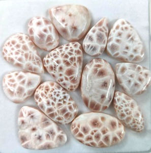 Magnifique lot de pierres précieuses Larimar rose 100 % naturelles, cristal de Thomsonite, prix de gros, qualité supérieure, pour bagues, pendentifs et cadeaux - Product Image 6