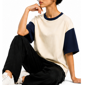 Custom Womens Boxy T Shirts Heavyweight Cotton Oversized Short Sleeve Casual Tee Wholesale OEM ODM Private Label Clothing Boxy - Product Image 5