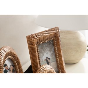 Custom Rattan Picture Frame Natural Cane Photo Frame <b>Wooden</b> <b>Border</b> Available in Different Shape Rustic Farmhouse Home Decoration - Product Image 2