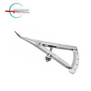 Calibrador Manual Castroviejo con Punta Curva de Acero Inoxidable, Instrumento de Medición Quirúrgico Oftálmico, Escala Graduada de 0-20, Uso Hospitalario - Product Image 4
