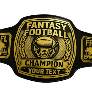 Customizable Fantasy Football Champion Belt Premium Gold Plated Sports Title Personalized Football Trophy - Product Image 2