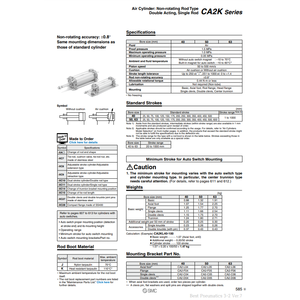 Cilindro de aire SMC Pneumatics Modelo Piezas neumáticas - Product Image 3