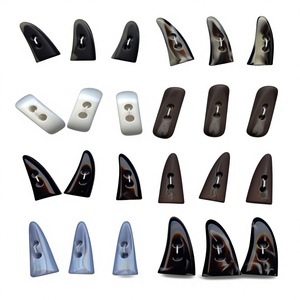 Natural Horn Flatback <b>Toggles</b> Rectangle Pattern Mesh Decoration for Ethnic Clothes Jeans Bags Overcoat DIY Garment Accessories - Product Image 1