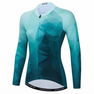 Maillot de Ciclismo Personalizado de Manga Corta para Mujer, con Cierre Completo, Transpirable, Antibacteriano, de Secado Rápido, con Logotipo Frontal OEM - Product Image 6