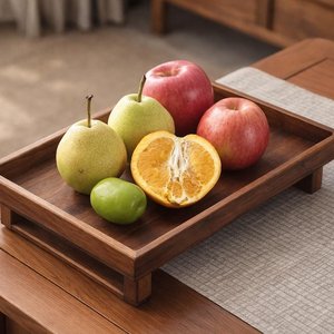 Bandeja de Servir de Madera Sostenible Personalizada, Rectangular, Barnizada y Grabada, para Escritorio y Sala de Estar, Almacenamiento de Té y Galletas - Product Image 2