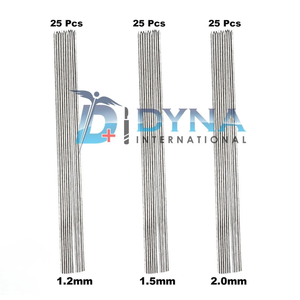 ชุดเครื่องมือผ่าตัดสัตวแพทย์และศัลยกรรมกระดูกคุณภาพสูง Steinmann Pins แบบแมนนวล จำนวน 75 ชิ้น ขนาด 25 ซม. ได้รับการรับรองมาตรฐาน CE - Product Image 1