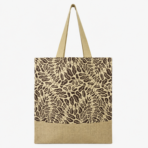 Sac fourre-tout de plage en jute non laminé à imprimé léopard 38x42 cm, logo personnalisé, vente en gros, OEM, ODM, fabricant de marques privées - Product Image 3