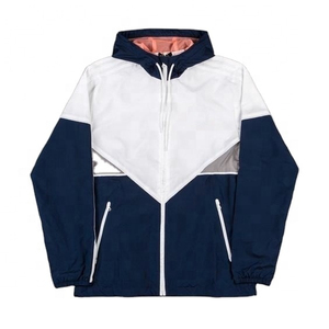 เสื้อแจ็คเก็ตมีฮู้ดกันลมสำหรับผู้ชาย สีสันตัดกัน สไตล์สปอร์ต ปิดด้วยซิป วัสดุโพลีเอสเตอร์ เหมาะสำหรับใส่ในฤดูใบไม้ร่วง - Product Image 2