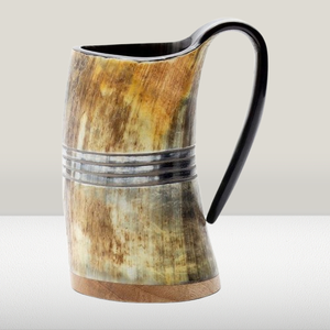 Authentic Eco-Friendly Norse Drinking Horn <b>Mug</b> Handmade Polished Buffalo Horn Great Viking Gift Chinese New Year Home Decor - Product Image 2