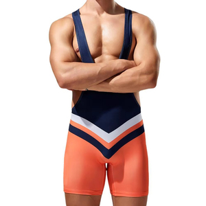 Chaleco de Lucha Ajustado Personalizable para Hombre, en Spandex/Poliéster, para Entrenamiento de Artes Marciales, Transpirable y de Secado Rápido - Product Image 1