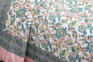 Drap plat en coton imprimé de Jaipur, 200 fils, toutes saisons, écologique, durable, lavable, respirant, doux pour la peau, taille complète - Product Image 4
