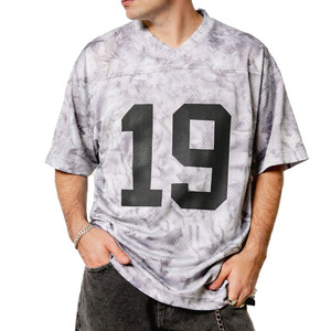 ELEVATE PLAY Camisetas de Fútbol Americano Blancas Transpirables Antibacterianas 100% Algodón/Poliéster Nombre del Equipo Personalizado Unisex Adulto - Product Image 1