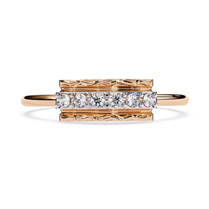 Anillos minimalistas de oro macizo de 14k con diamantes de corte redondo para mujer, para regalo, compromiso, aniversario, boda - Product Image 6