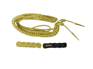 Aiguillette Ceremonial Dorada Hecha a Medida 2025, Cordón de Hombro Ceremonial con Color Personalizado, Aiguillette para Uniforme Ceremonial - Product Image 1