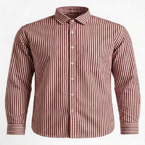 Chemise de bureau pour homme en coton 100% de haute qualité, à rayures discrètes, col classique, tenue formelle, fabricant OEM pour l'exportation - Product Image 6