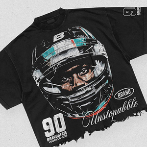 Camiseta de Algodón 100% Personalizada al por Mayor, Estilo Oversize Unisex, Estampado Serigrafiado, Hombros Caídos, Dobladillo Irregular en la Parte Delantera - Product Image 5