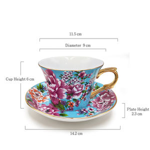 Calcomanías de impresión de transferencia de agua de alto rendimiento para tazas de café de peonía de cerámica reutilizables uso de oficina personalizado - Product Image 2