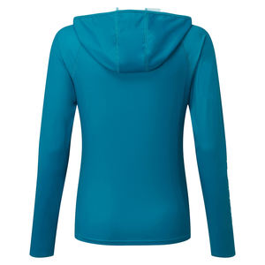 เสื้อฮู้ดกันแดดแขนยาวสำหรับผู้หญิง ผ้าสแปนเด็กซ์/ไนลอน น้ำหนักเบา แห้งเร็ว ป้องกันแบคทีเรีย ป้องกันรังสียูวี สำหรับกีฬาพายเรือ รับผลิตแบบ OEM - Product Image 2