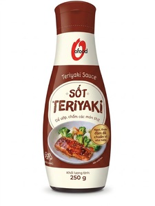 Sauce Teriyaki en Gros O'food 250g |   Sauce de cuisson et de trempage sucrée et savoureuse pour poulet, saumon, barbecue - Product Image 1
