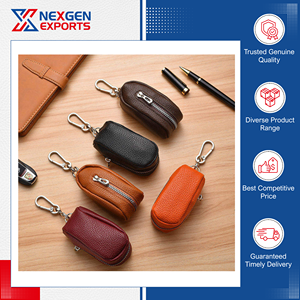 Porta Llaves de Coche de Cuero PU Hecho a Mano, Estilo Moderno y Lujoso, de Excelente Calidad, Venta Mundial, de un Proveedor Indio de Renombre - Product Image 2