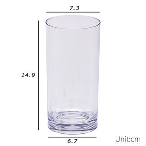 [Holar] Taiwán hizo 500ml vaso alto de fondo grueso de acrílico transparente Simple moderno para uso diario en el comedor del hogar - Product Image 2