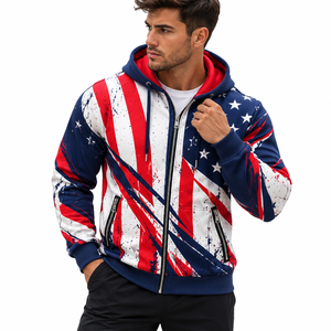 Vêtements d'équipe pour hommes, sweat à capuche zippé brodé pour l'hiver, poche durable, léger, 100% polyester, vêtements de sport personnalisés, export - Product Image 1