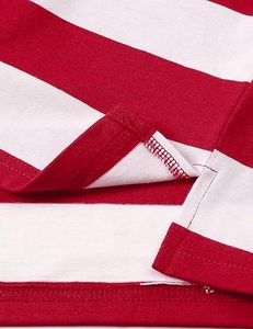 เสื้อยืดโอเวอร์ไซส์ลายทางผ้าฝ้ายสำหรับผู้ชาย ออกแบบโลโก้ได้ตามต้องการ เสื้อกอล์ฟลำลอง ดีไซน์เรียบง่าย สวมใส่สบาย ทันสมัย ใช้งานได้หลากหลาย - Product Image 4