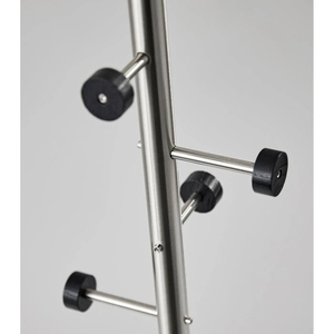 Latest design <b>silver</b> metal coat rack standing with round base minimalist entryway hat stand designer customized options - Product Image 3