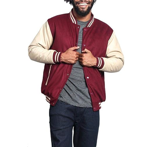 Wholesale Custom Latest Designs <b>Long</b> Sleeve Baseball Varsity <b>Jacket</b> <b>Men</b> Plain Blank Varsity <b>Jackets</b> - Product Image 3