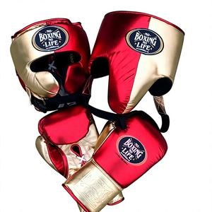 Personalized Customizable Red Gold MMA No Boxing No Life Sparring Pro Genuine Leather Lace-Up Closure Lightweight Gloves - Product Image 5