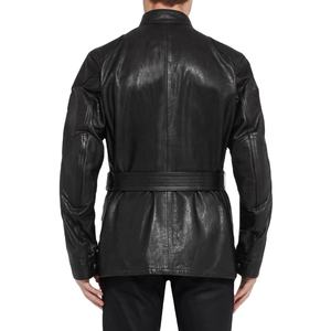 Chaqueta de cuero con cinturón ajustada, chaqueta de cuero genuino, ropa de mujer 2025, chaquetas de mujer, Vintage primavera Otoño, piel de oveja Real - Product Image 3