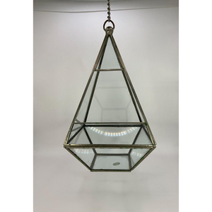 Terrarium mural moderne en métal et verre avec cadre finition noir brillant, haute qualité, pour décoration de table à la maison - Product Image 4